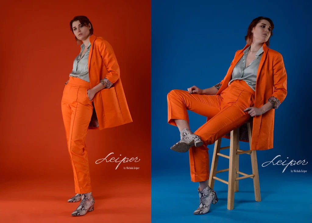 DIY: Sy et unikt jakkesæt i orange bomuldstwill – Michalas guide