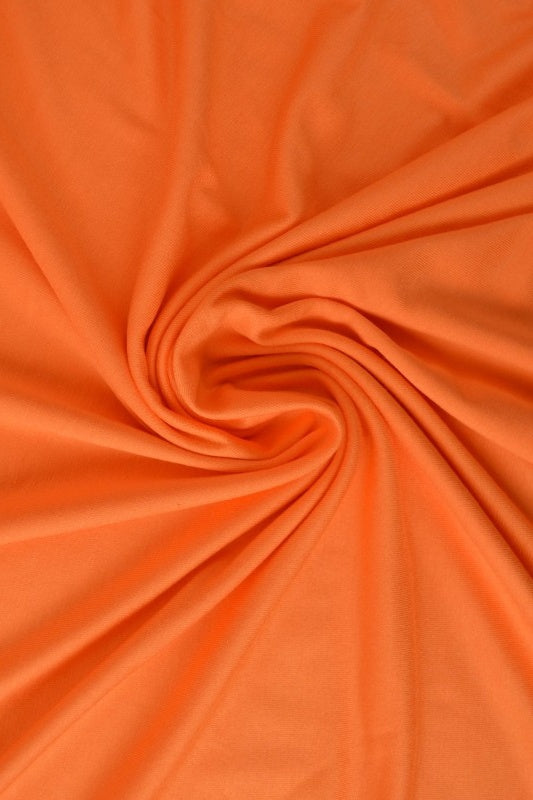 ORANGE VISKOSE JERSEY – BLØD, ÅNDBAR & STRÆKBAR