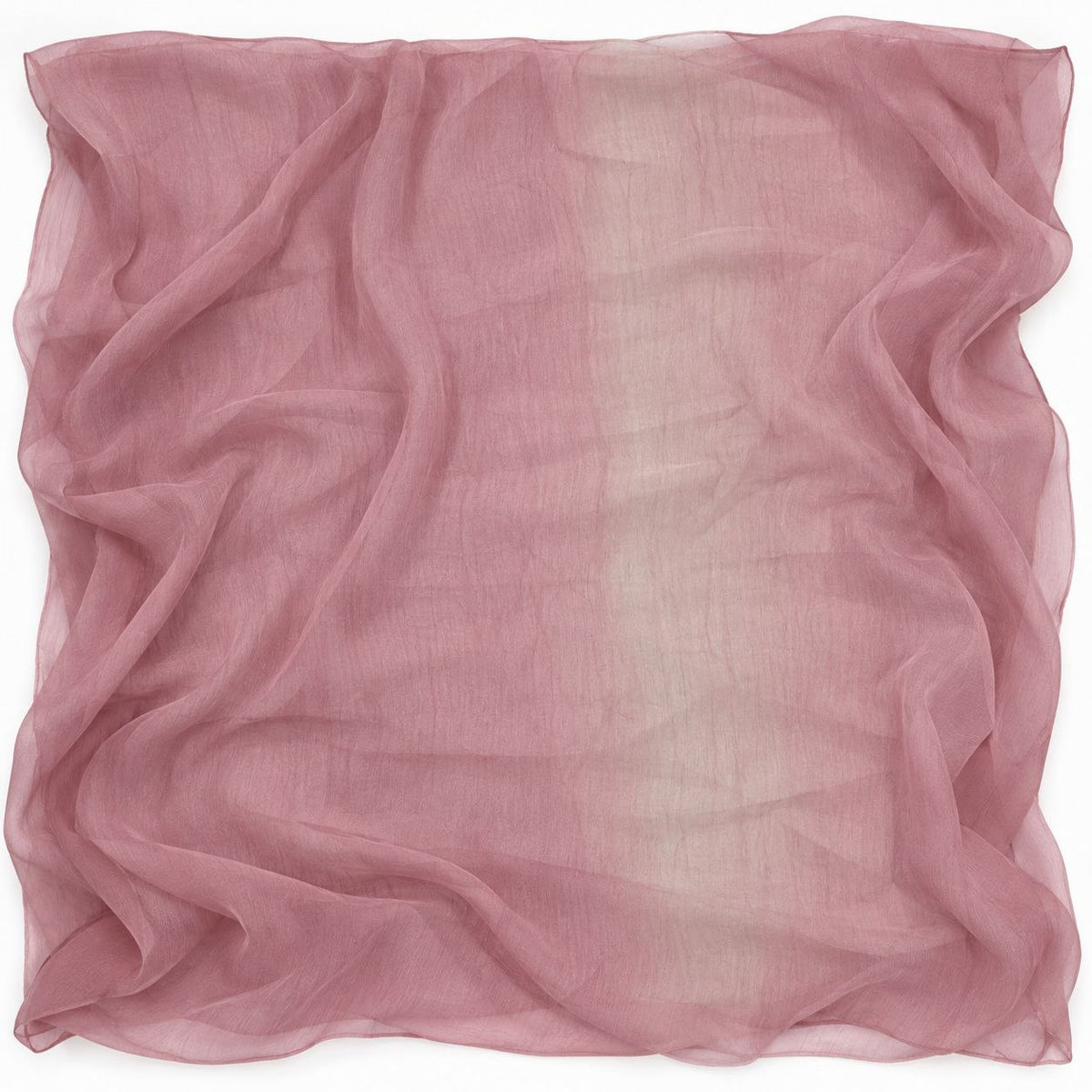 Støvet rosa silke chiffon 130 cm – hele stoffet med lysere misfarvning (billede 1 af 2)