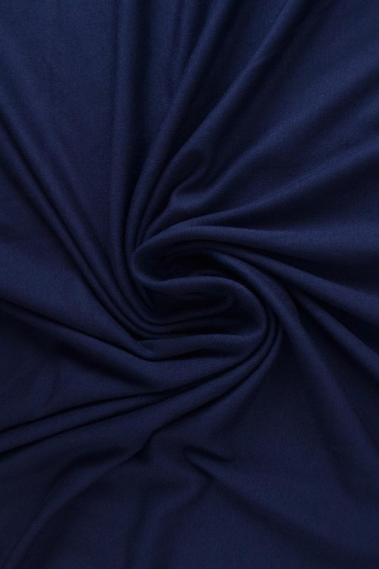 MØRK NAVY VISKOSE JERSEY – BLØD, ÅNDBAR & STRÆKBAR