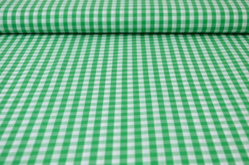 LYSEGRØN 6,5 MM GINGHAM TERN – OEKO-TEX BOMULD, LET & ÅNDBAR