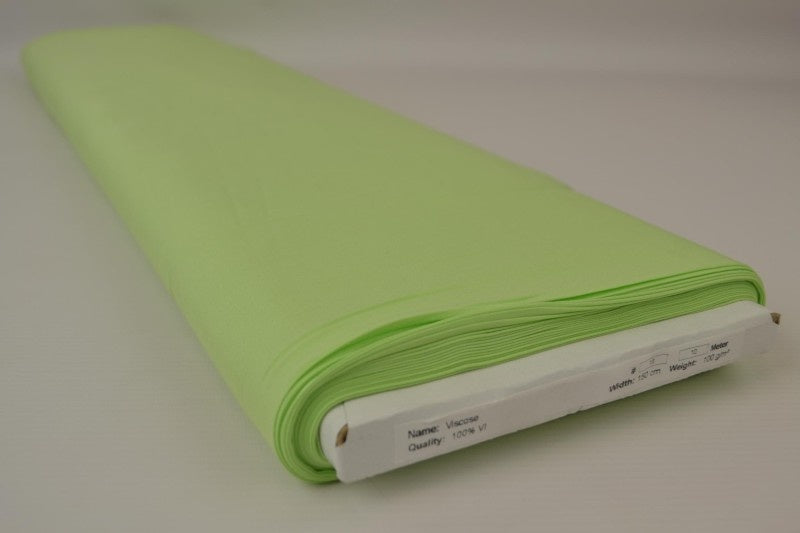 LIME GRØN VISKOSE STOF – LET FALD & ELEGANT MAT GLANS