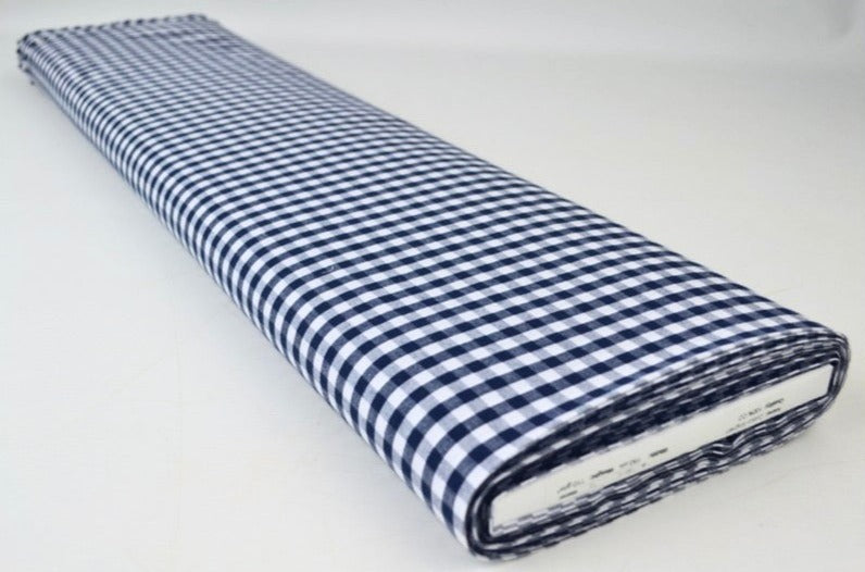 NAVY 6,5 MM GINGHAM TERN – OEKO-TEX BOMULD, LET & ÅNDBAR
