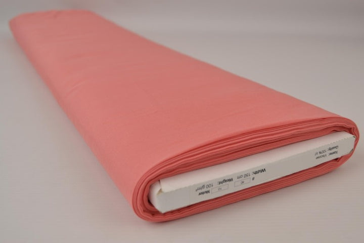 LAKSEFARVET VISKOSE STOF – LET FALD & ELEGANT MAT GLANS