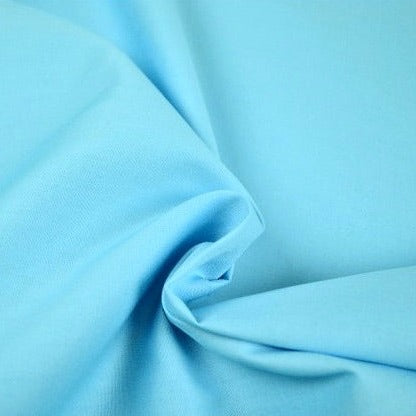 HAVBLÅ BOMULDSPOPLIN