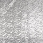 SØLV SATIN JACQUARD STOF MED DRÅBEMOTIV