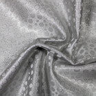 SØLV SATIN JACQUARD STOF MED PRIKKER