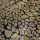 SORT SATIN JACQUARD STOF MED LEOPARDPLETTER