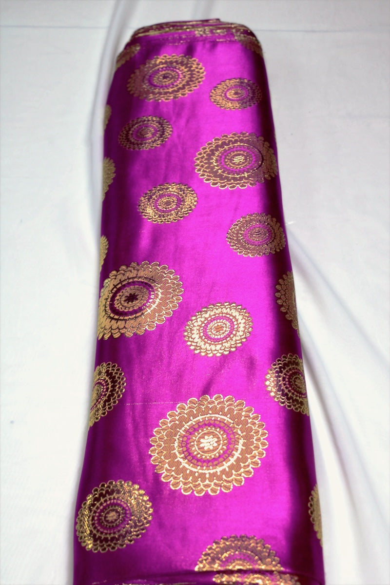 LILLA SATIN JACQUARD STOF MED SOLSIKKER