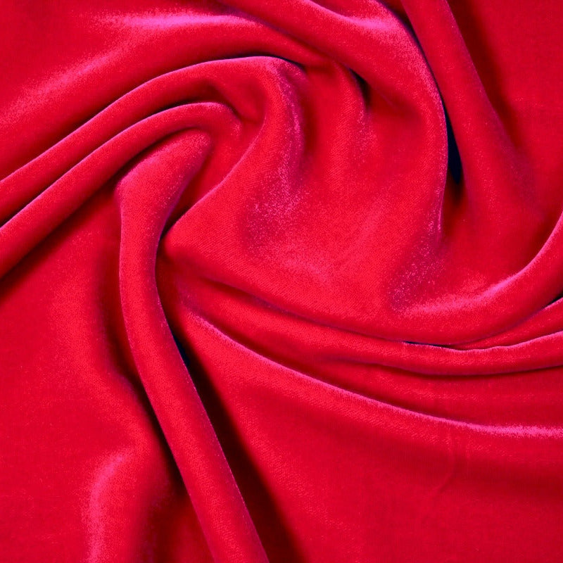 RØDT MICRO VELOUR STOF