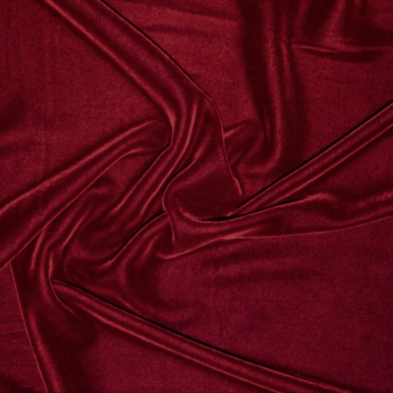 VINRØDT MICRO VELOUR STOF