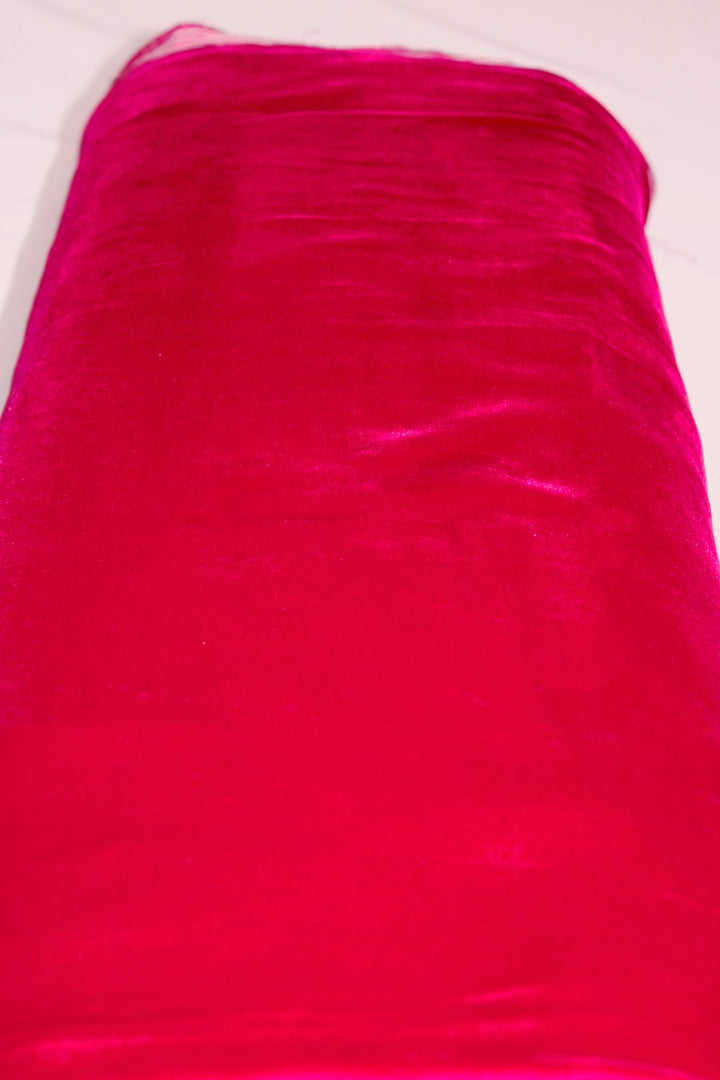 PINK MICRO VELOUR STOF MED GLIMMER