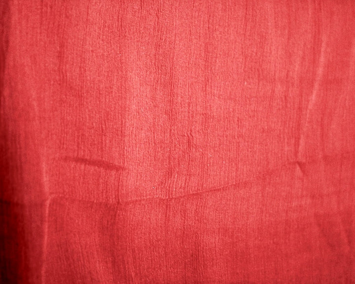 RØDT SILKE CHIFFON STOF