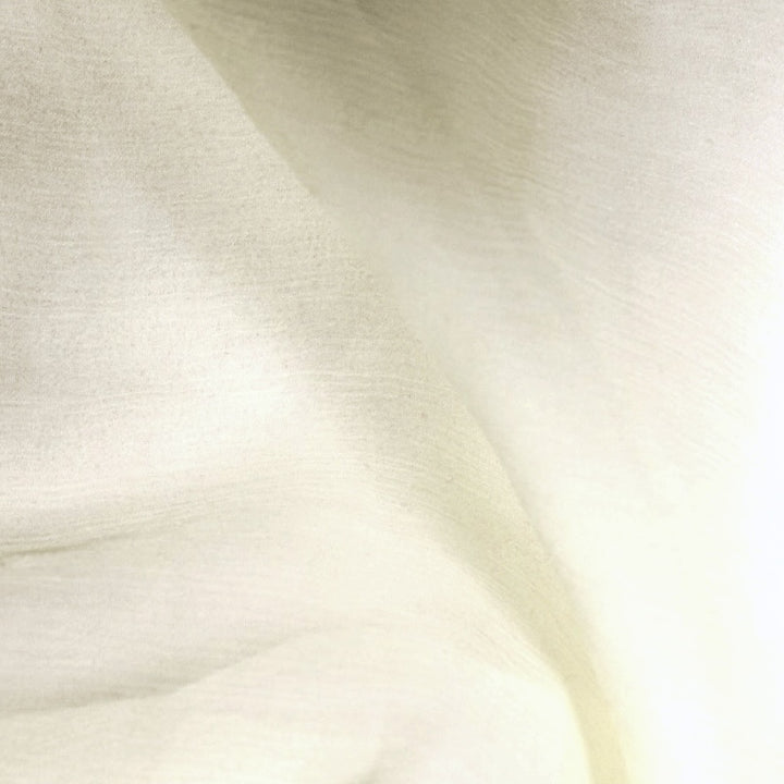 RÅHVIDT SILKE CHIFFON STOF - 140 CM BREDT