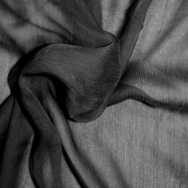 SORT SILKE CHIFFON STOF - 140 CM BREDT