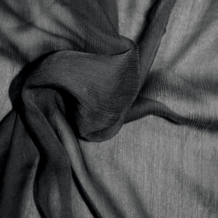 SORT SILKE CHIFFON STOF - 140 CM BREDT