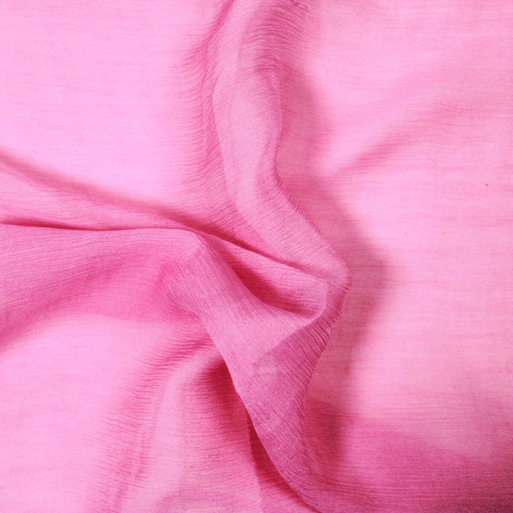 LYSERØDT SILKE CHIFFON STOF