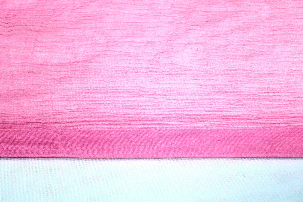 LYSERØDT SILKE CHIFFON STOF