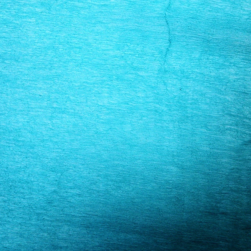 HAVBLÅT SILKE CHIFFON STOF