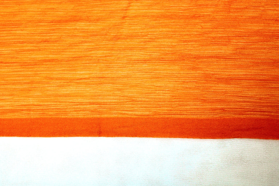 ORANGE SILKE CHIFFON STOF