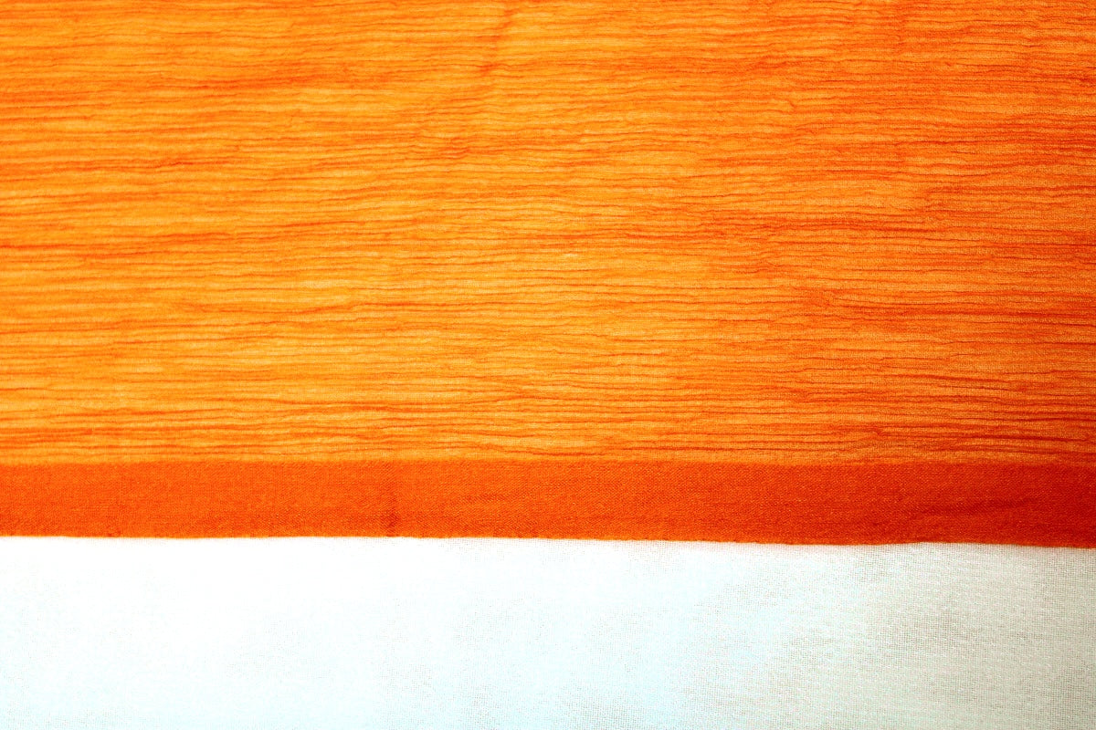 ORANGE SILKE CHIFFON STOF