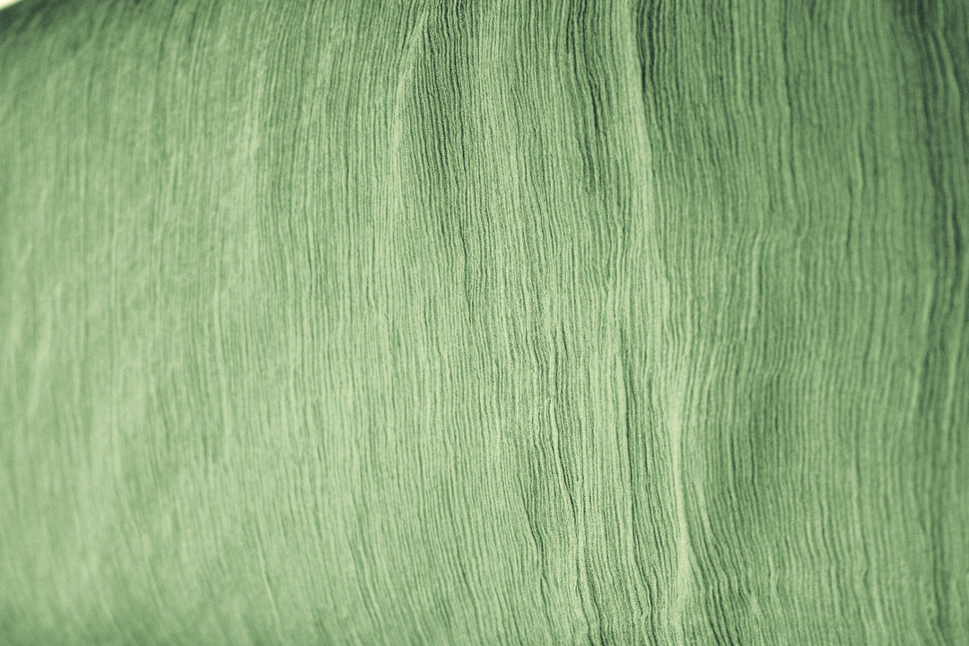 MOSGRØNT SILKE CHIFFON STOF