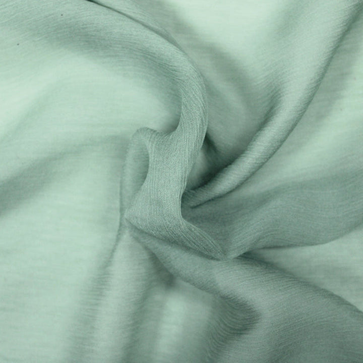 MINTGRØNT SILKE CHIFFON STOF