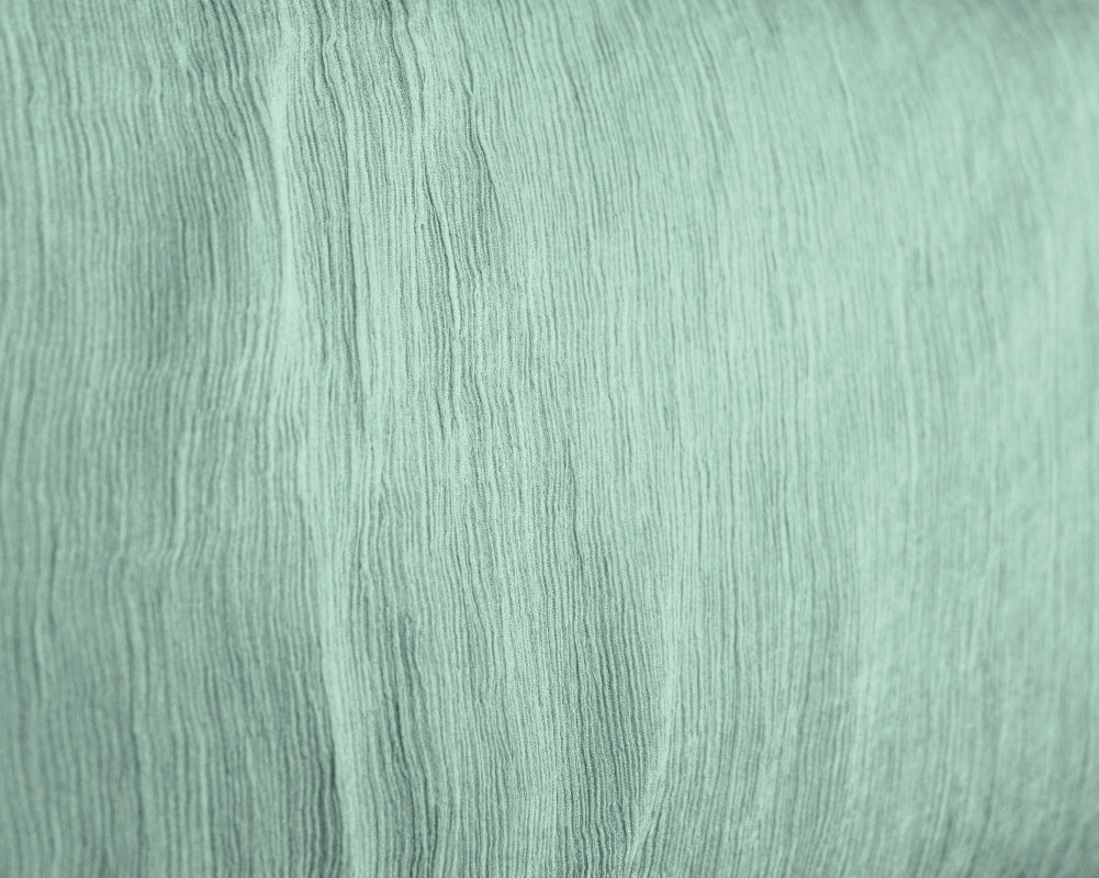 MINTGRØNT SILKE CHIFFON STOF