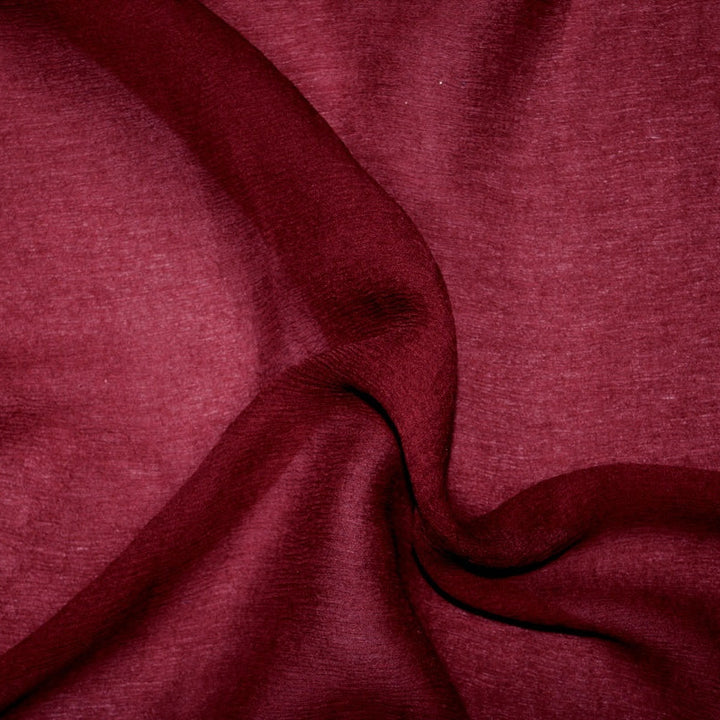 BORDEAUX SILKE CHIFFON STOF