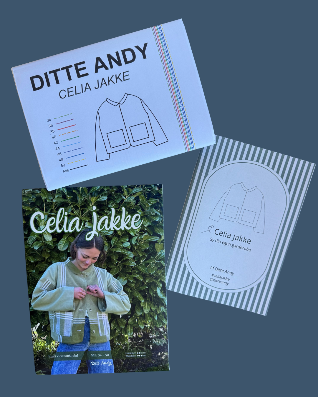 CELIA JAKKE SYMØNSTER – DESIGNET AF DITTE ANDY (STR. 34-50)