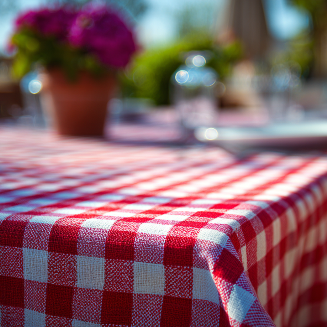 RØD 6,5 MM GINGHAM STRIBER – OEKO-TEX BOMULD, LET & ÅNDBAR