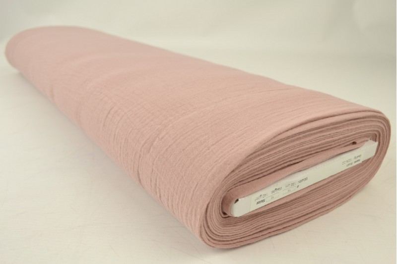 VINTAGE ROSA DOUBLE GAUZE MUSSELIN – BLØD & ÅNDBAR