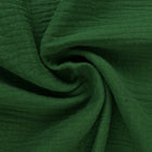 MØRKEGRØN DOUBLE GAUZE MUSSELIN