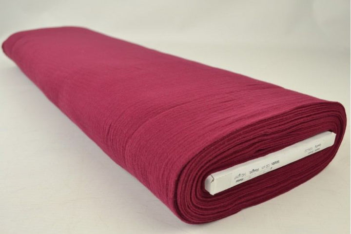 BORDEAUX RØD DOUBLE GAUZE MUSSELIN – BLØD & ÅNDBAR