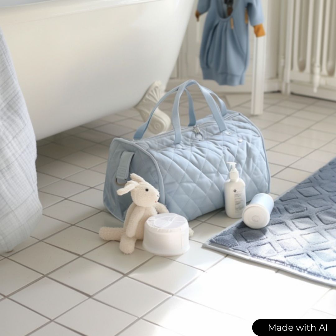 SORT QUILT STOF MED VATTERET BAGSIDE