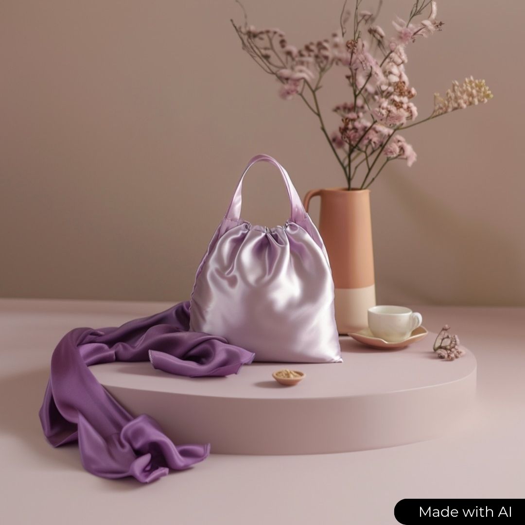 HVID SATIN STOF – LET & GLANSFULDT