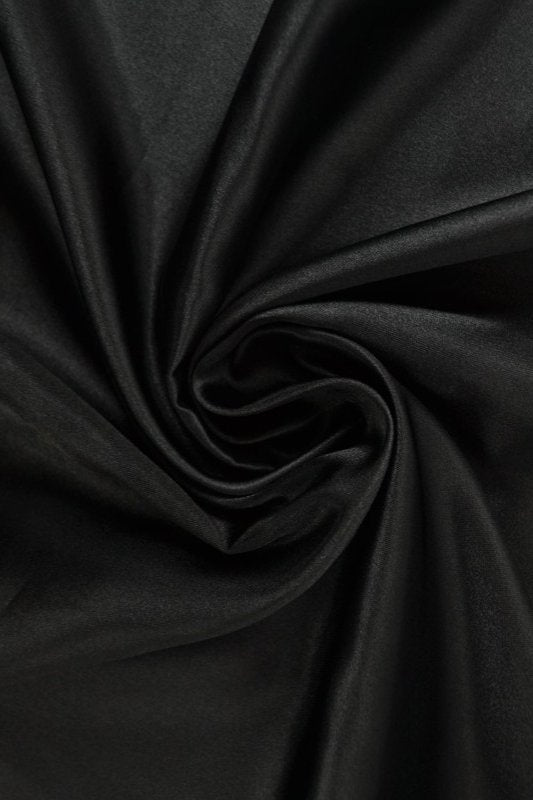 SORT SATIN STOF – LET & GLANSFULDT