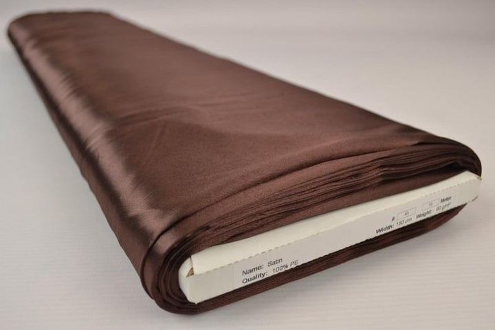 BRUN SATIN STOF – LET & GLANSFULDT