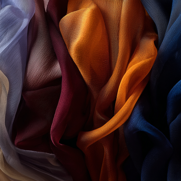 SOLGUL SILKE CHIFFON STOF