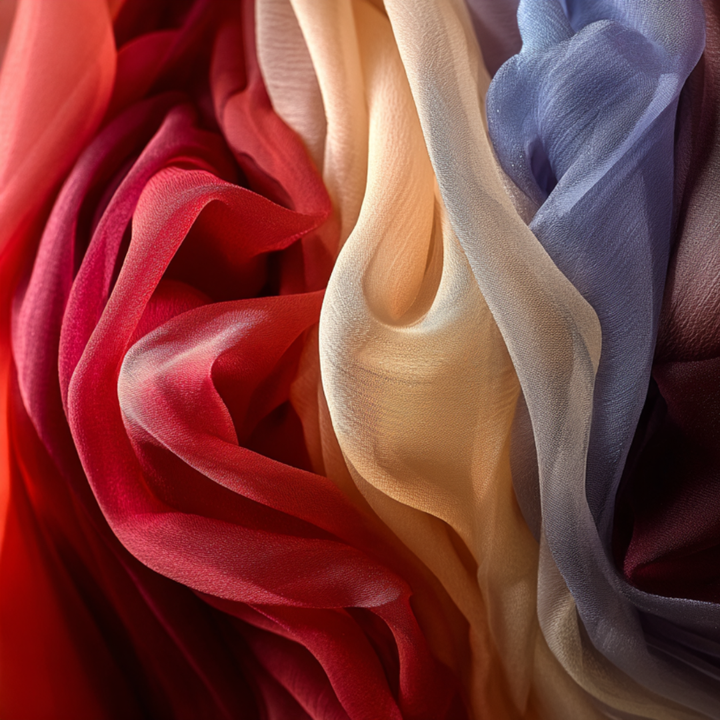 SOLGUL SILKE CHIFFON STOF