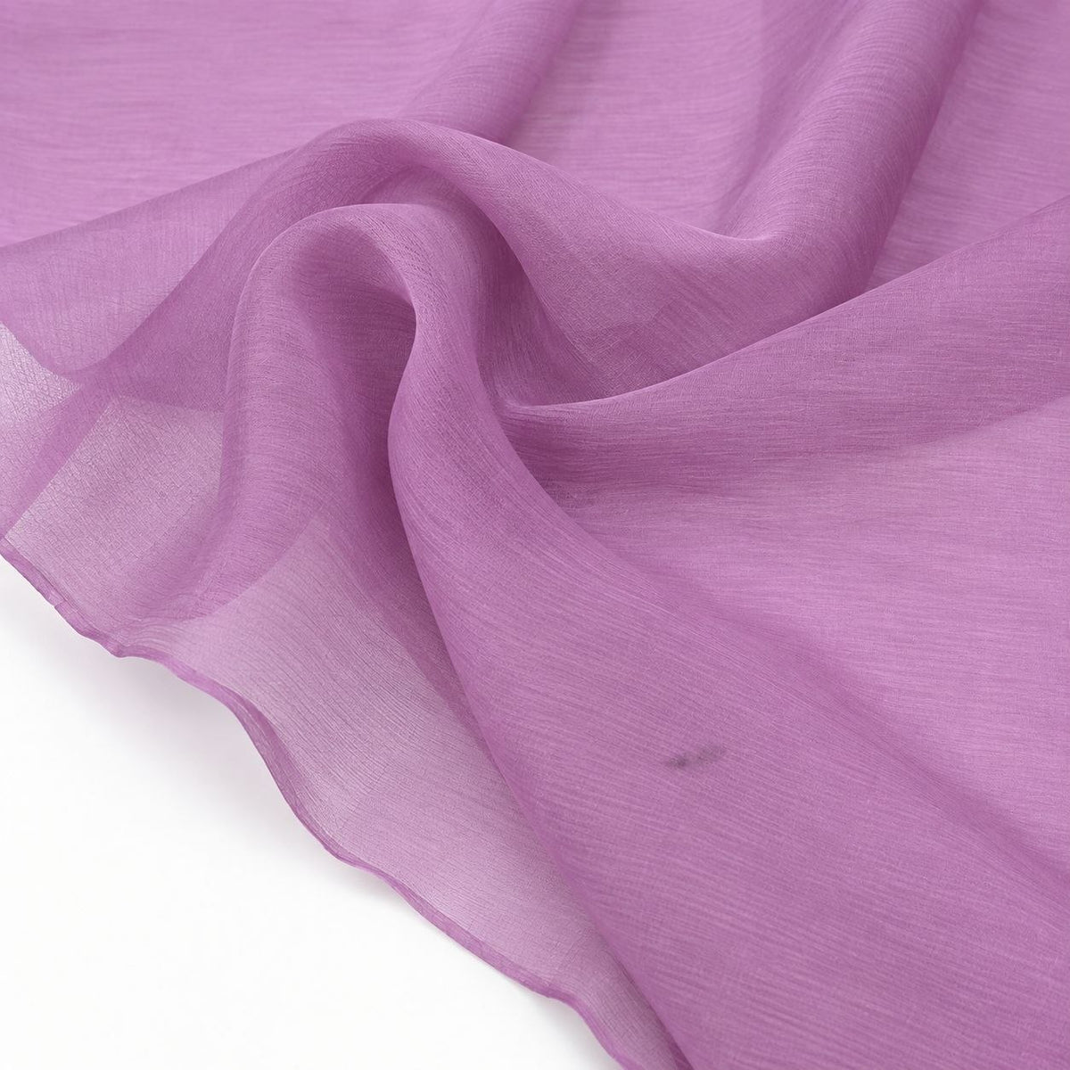 Støvet rosa silke chiffon – draperet, med misfarvning i dele af stoffet (billede 2 af 2)
