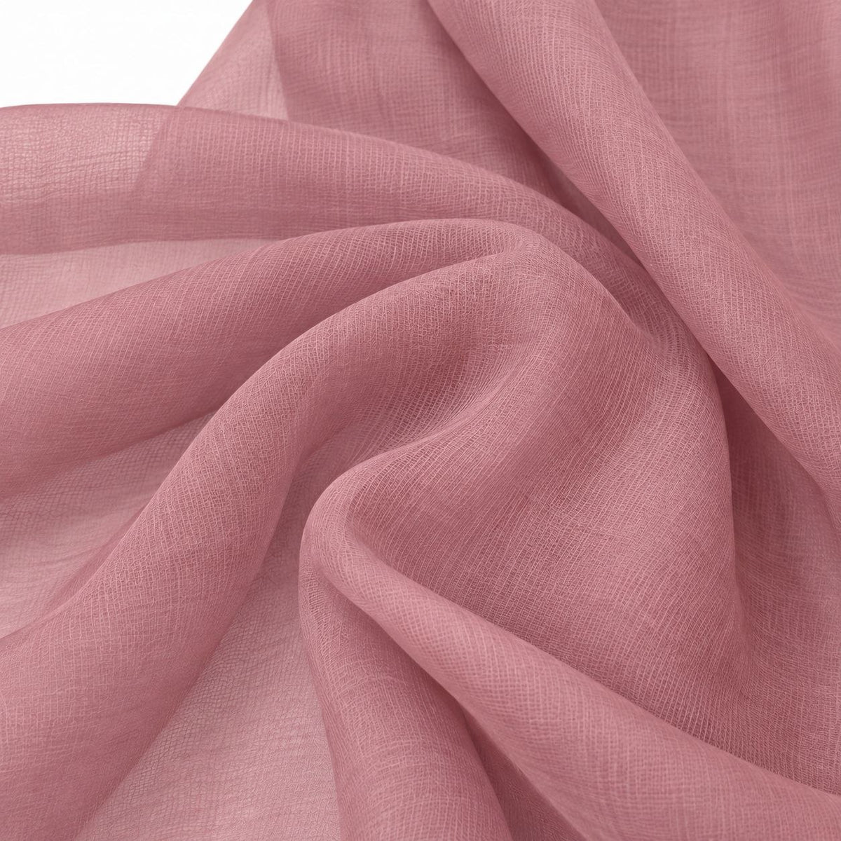 Støvet rosa silke chiffon – nærbillede af struktur og glans (billede 3 af 3)