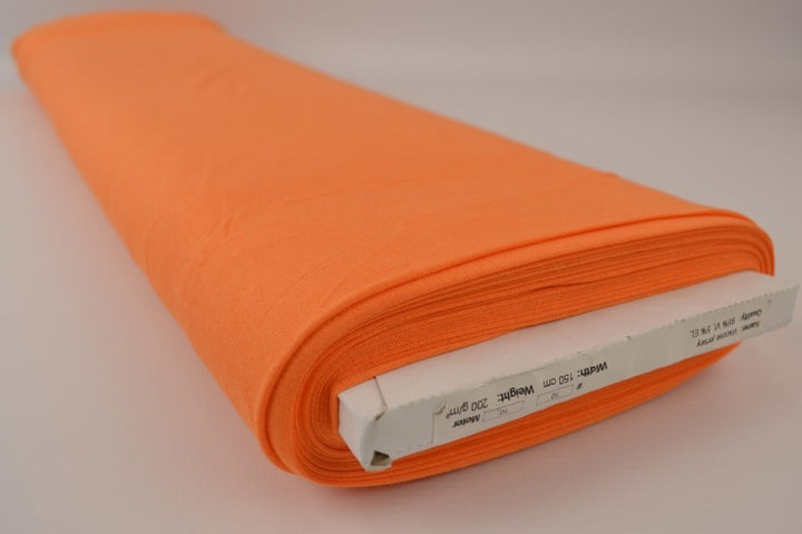 ORANGE VISKOSE JERSEY – BLØD, ÅNDBAR & STRÆKBAR