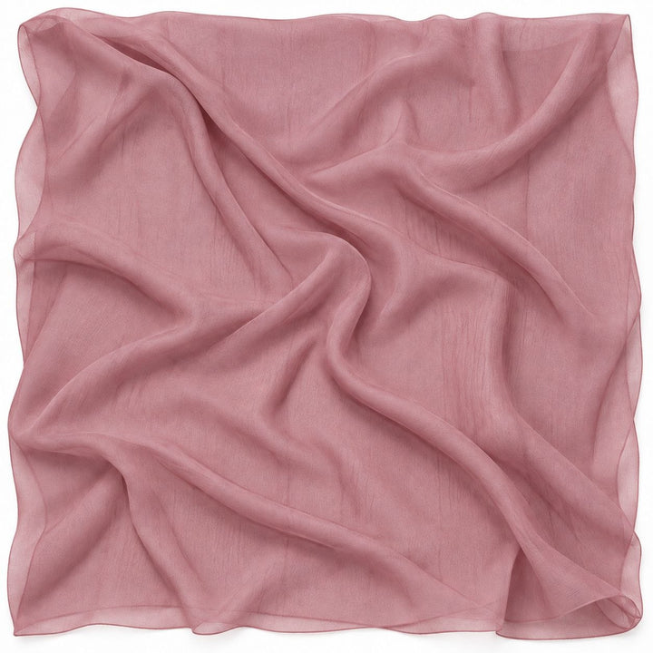 Støvet rosa silke chiffon – hele stoffet (billede 1 af 3)