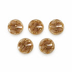 BEIGE/CAMEL KNAPPER MED GULDDETALJER 5 STK.