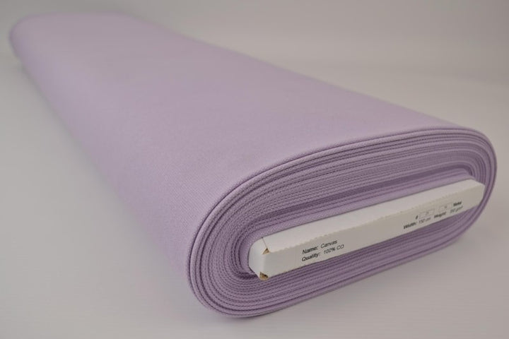 Lavendel bomuldscanvas 350 g/m² på rulle