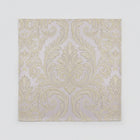 CHAMPAGNEFARVET SATIN JACQUARD STOF MED BLOMSTERRANKER