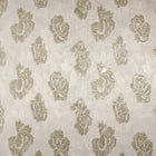 CHAMPAGNEFARVET SATIN JACQUARD STOF MED BLOMSTER