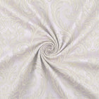 CHAMPAGNEFARVET SATIN JACQUARD STOF MED BLOMSTERRANKER