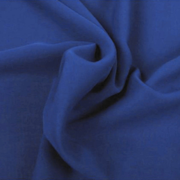 MØRKEBLÅ LET SEMI TRANSPARENT CHIFFON STOF